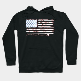 American Flag Fishing Hoodie